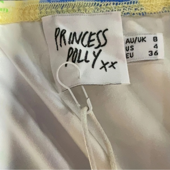 NWT Princess Polly Floral Yellow Mini Dress - Picture 7 of 8
